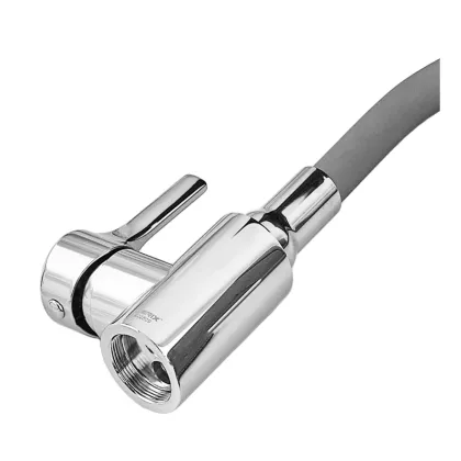 Змішувач для кухні ZERIX REX-011 CHROME REFL.GREY з нерж. сталі (Колір хром+силіконовий вилив сірий) (ZX6128) — Photo 6