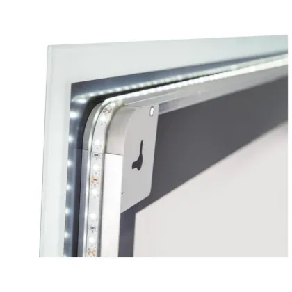 Дзеркало Qtap Mideya Classic 800х600 з LED-підсвічуванням Touch, з антизапотіванням, з годинником, димером, рег. яскравості QT2078F6151W — Photo 4