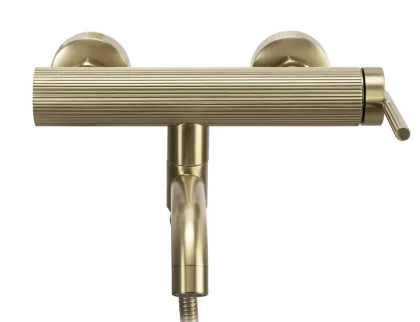 Змішувач для ванни та душу REA ARGON BRUSHED GOLD з виливом — Photo 2