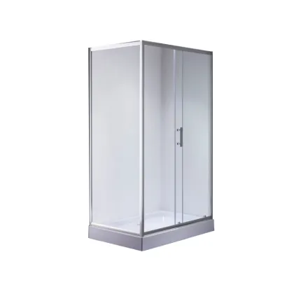 Душова кабіна з низьким піддоном Mixxus HARD SCT01-100x80x198-TR CHROME прозоре скло 5мм (MI6908) — Photo 2