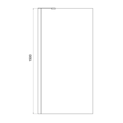 Шторка на ванну одноелементна Proxima 800х1500мм chrome, скло 8мм clear — Photo 2