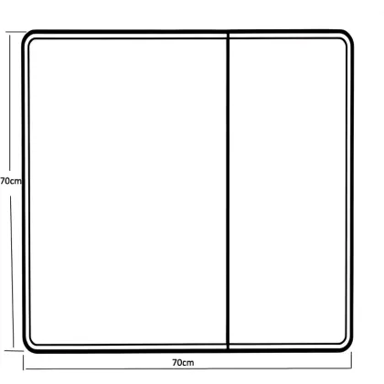 Дзеркальна шафка Mixxus Premium Olivary CM01-70x70x13 з LED Touch, димером, регулятором яскравості (MI8295) — Photo 1