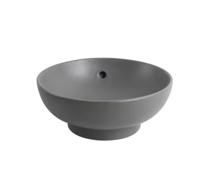 Раковина накладна Mixxus Premium TOPPER-0201 GRAY 410x410x165mm з переливом (MP6649) — Photo 9