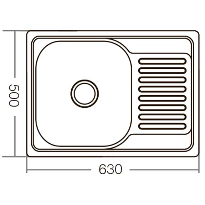 Мийка кухонна Zerix Z6350-08-180D (decor) (ZM0564) — Photo 1