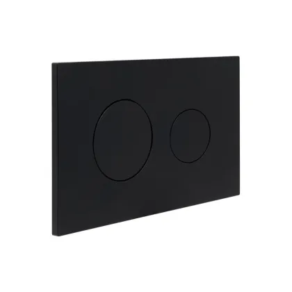 Клавіша змиву Qtap Standard 152x236x28 мм, Matt Black, кругла QTSTD164BLM49470 — Photo 2