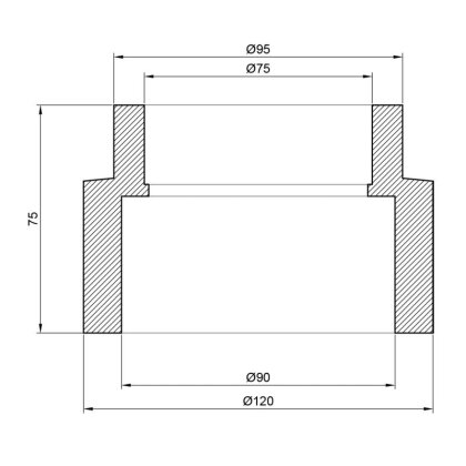 Муфта PPR Thermo Alliance 90х75 — Photo 1