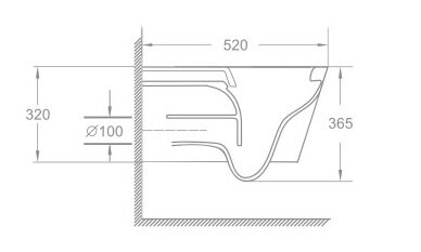 BLATNA N унитаз подвесной (52*36*36,5см, rimless, сиденье duroplast) — Photo 1