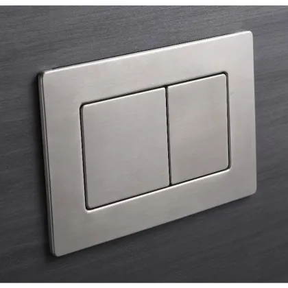 Панель змиву Koer KT-0612-02 240x160x10mm з нержавіючої сталі, кнопка квадратна SUS304 (KR6120) — Photo 1