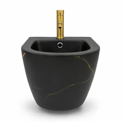 Підвісне біде VBI VULCANO BLACK MARBLE MATT — Photo 1