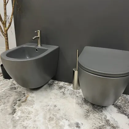 Підвісний унітаз VBI VULCANO GREY MATT — Photo 5