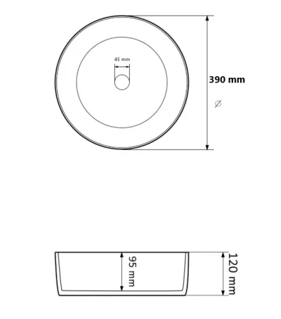 Умивальник (раковина) VBI PRATO L SPACE BLACK MAT накладний — Photo 1
