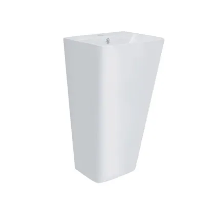 Комплект Qtap Tern: Раковина напольна моноблок 440х380х830 мм White + Донний клапан PU02O — Photo 2