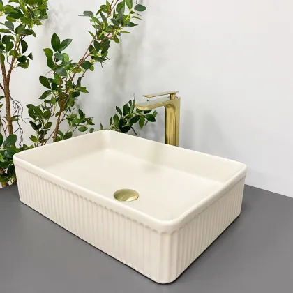 Умивальник (раковина) VBI BRESCIA BEIGE MATT накладний — Photo 3