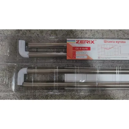 Штанга для шторки кутова ZERIX CRS-A-90x90 90x90cm (нержавіюча сталь) (ZX6101) — Photo 12