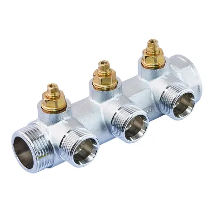 Колектор вентильний з адаптером Koer KR.1127-3 - 1"x3 - 3/4 Ways (євроконус-площина) (KR4947) — Photo 1