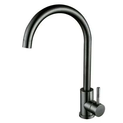 Змішувач для кухні Zerix LUX-011 Graphite з нерж. сталі SUS304 (колір графіт) (ZX4869)