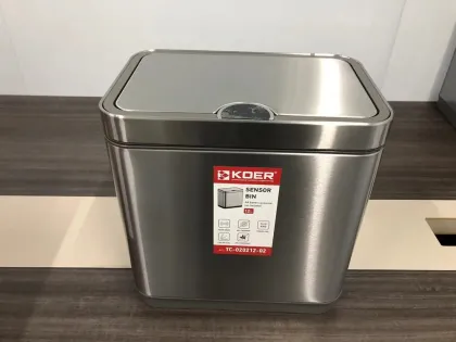 Відро для сміття сенсорне прямокутне Koer TC-020212-02 12 л колір нержавійка (KR5584) — Photo 7