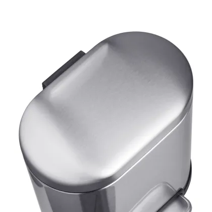 Відро для сміття з плавним закриттям овальне Mixxus Premium Topper-TC0205 SS Color 5л колір нержавійка (MI7059) — Photo 5