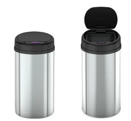 Відро для сміття сенсорне кругле Mixxus Premium Ellipse-TC0109 Chrome-Black 9л (хром-чорне) (MI7083) — Photo 12