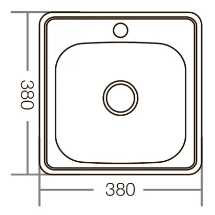 Мийка кухонна Zerix Z3838-06-160E (Satin) (ZM0555) — Photo 1