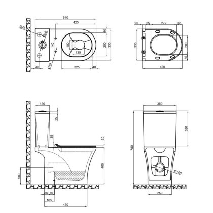 Унітаз-компакт Qtap Presto Soft-close QT24221217AW — Photo 1