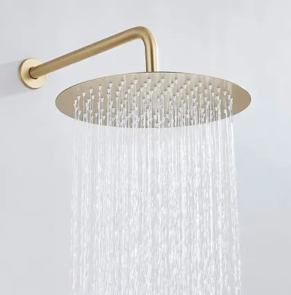 Душова система REA ONTARIO BRUSHED GOLD + BOX прихованого монтажу — Photo 2