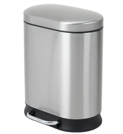 Відро для сміття з плавним закриттям овальне Mixxus Premium Strong-TC0120 SS Color 20л колір наржавійка (MI7081) — Photo 5