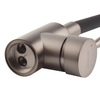 Змішувач для кухні з нерж. сталі SUS304 MIXXUS SEO-011-T GRAPHITE REFL.BLACK (Колір графіт+силік. вилив чорний) (MI8434) — Photo 4