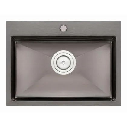 Кухонне миття Qtap D5843BL 2.7/1.0 мм Black (QTD5843BLPVD10)