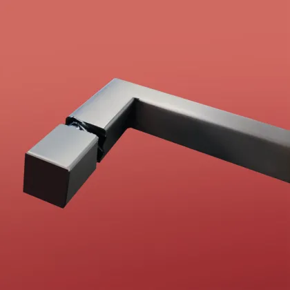 Шторки скляні на ванну Koer SR BS04-95x140-TR-07 прозоре скло 6мм, графіт (KR5404) — Photo 11