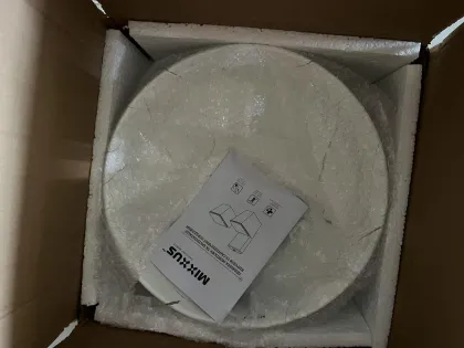 Раковина накладна Mixxus Premium WAVE-0102 MARBLE 370х370х130mm (MP6528) — Photo 2