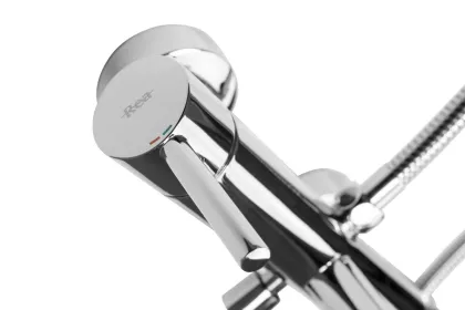 Змішувач для ванни та душу REA LUNGO CHROME хром настінний з виливом — Photo 2