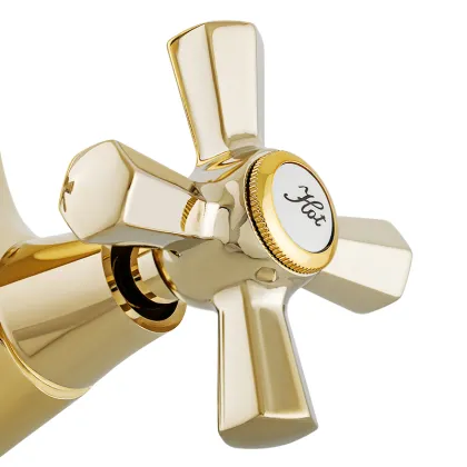 Змішувач для умивальника Mixxus Premium Retro Gold-161 (MI5848) — Photo 2