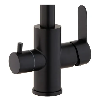 Змішувач для кухні Mixxus DAX-021-G Black (нерж. сталь) з вих.для пит.води (MI6078) — Photo 1