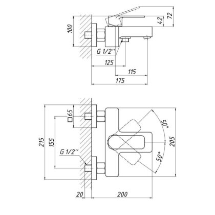 Змішувач для ванни Qtap Namesti QTNAM3025102DC Chrome — Photo 1