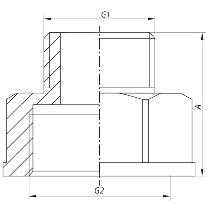 Перехідник (конектор) 1-1 / 2 "x2" Koer KF.A1620 (KF0059) — Photo 1