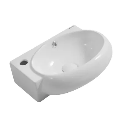 Раковина підвісна Mixxus Premium DIVERSE-1201-R 400х215х140mm з отвором під змішувач та переливом (MP6506)