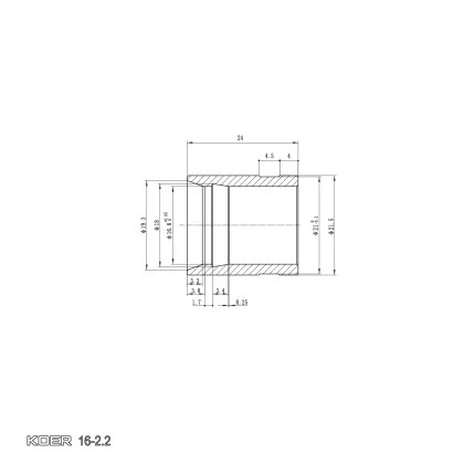 Гільза монтажна насувна Koer KA.S16 - 16-2.2mm (KR4899) — Photo 3