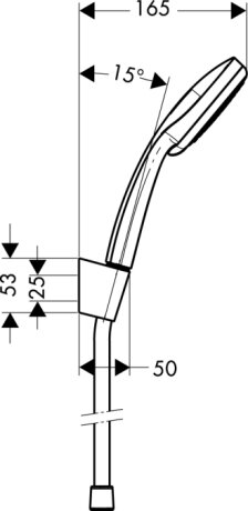 Сroma 100 Vario/porter- душовий Набір (лійка, тримач, шланг) HANSGROHE 27594000 — Photo 1