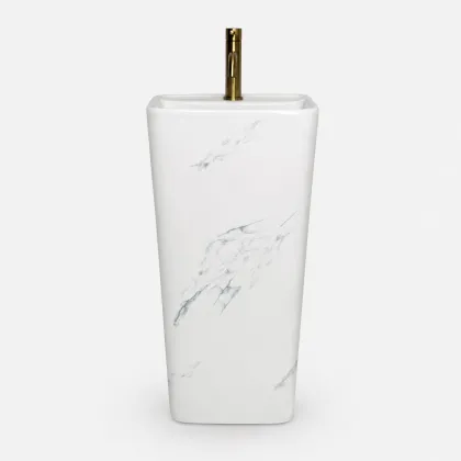Умивальник (раковина) VBI LACENO MARBLE NATURE підлоговий — Photo 3