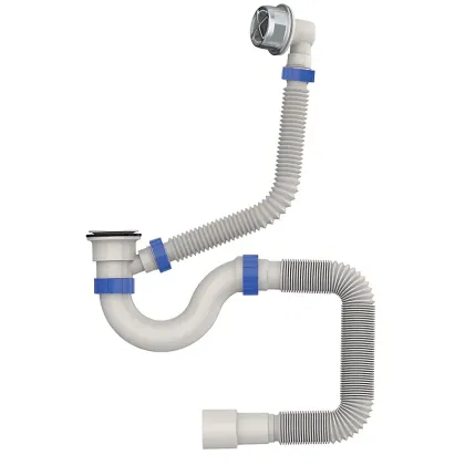 Сифон для ванни Mixxus SV-03-A 1 1/2" прямоточний з пластиковим випуском та переливом (MI8200)