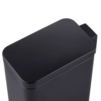 Відро для сміття з плавним закриттям прямокутне Mixxus Premium Quadro-TC0105 Black 5 л колір чорний (MI7061) — Photo 1