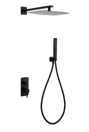 IMEX TOSCANA MATT BLACK Набір для душу, чорний матовий