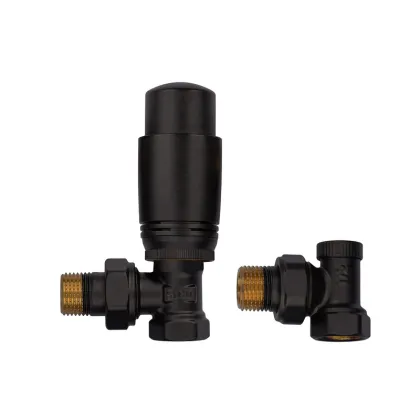 Комплект для підключення радіатора Koer SET-24.Black - 1/2'' кутовий з термоголовкою (KR5283) — Photo 2