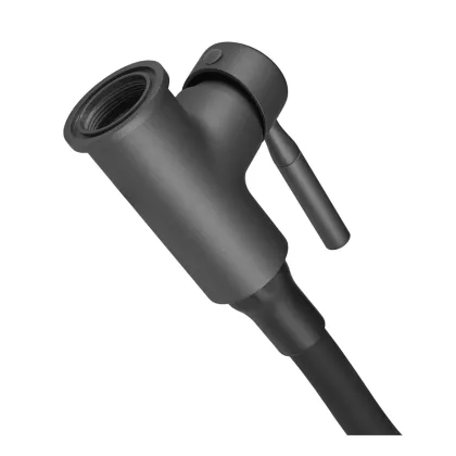 Змішувач для кухні ZERIX ATRIUM-011-T GRAPHITE REFL.BLACK (Колір графіт+силіконовий вилив чорний) (ZX6106) — Photo 1