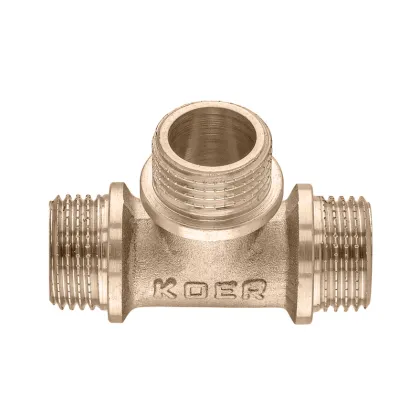 Трійник Koer KF.T06M.WN - 1/2'' MMM без нікелю (MX1528) — Photo 1