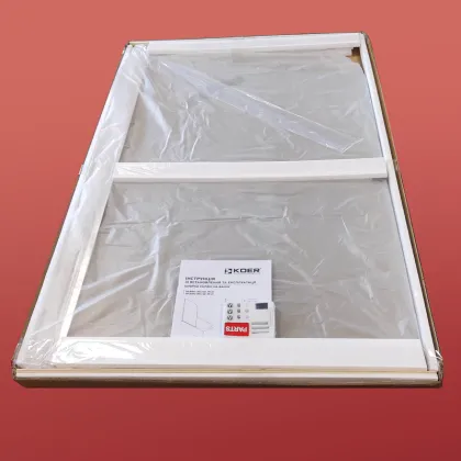 Шторки скляні на ванну Koer SR BS01-80x140-TR-01 прозоре скло 6мм, хром (KR5400) — Photo 5
