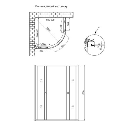 Душова кабіна Lidz Latwa SC90x90.SAT.HIGH.L, скло Linie 4 мм без піддона — Photo 1