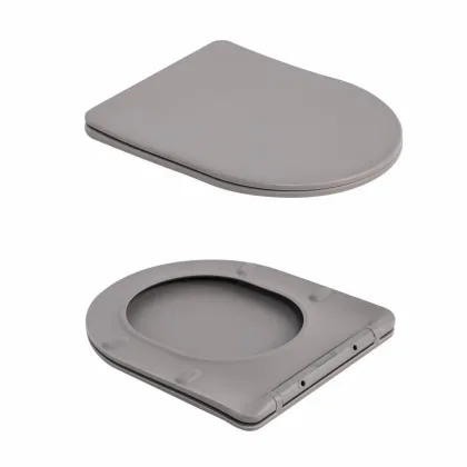 Унітаз підвісний Qtap Robin Ultra Quiet 520×365×340 мм, Stone grey, з сидінням Slim Duroplast / Soft-close / Quick Release QTROB26SG48996 — Photo 7