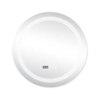Дзеркало Qtap Mideya  R800 з LED-підсвічуванням Touch,  з антизапотіванням, з годинником, димером, рег. яскравості  QT2078NCR8080W — Photo 2